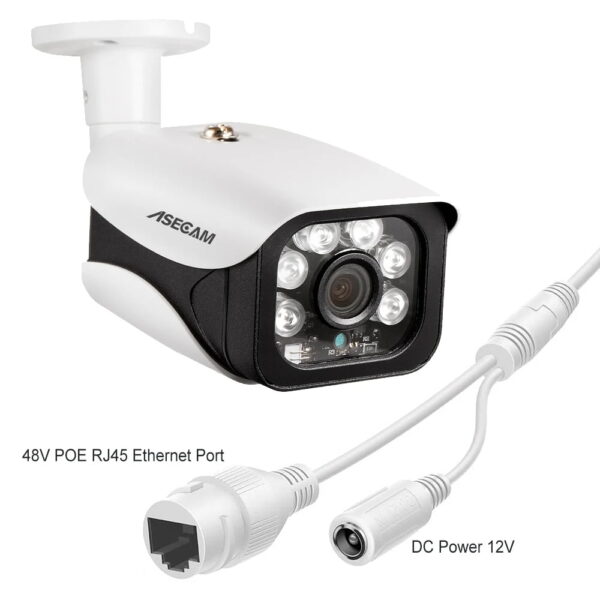ASECAM Bullet 8MP Blanco y Negro