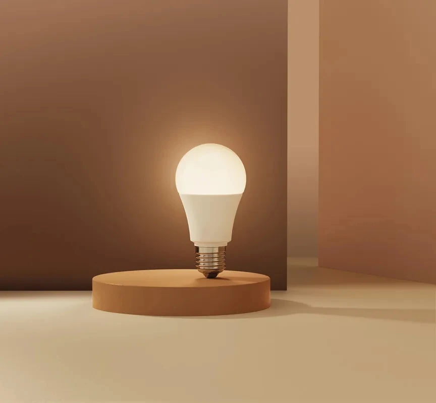 Vesta Security Smart Bulb a light bulb on a platform